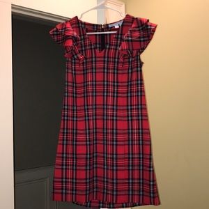 Red plaid Draper James dress